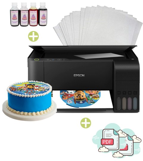 Impresora Epson Comestible Kit Negocio Tinta Y Obleas